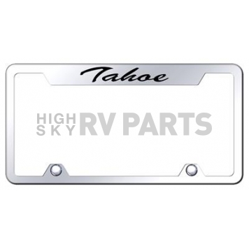 Automotive Gold License Plate Frame - Silver Stainless Steel - TFSTAHEC