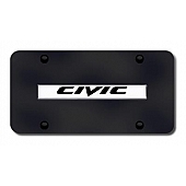 Automotive Gold License Plate - Civic Stainless Steel - CIVNCB