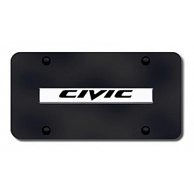 Automotive Gold License Plate - Civic Stainless Steel - CIVNCB