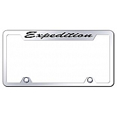 Automotive Gold License Plate Frame - Silver Stainless Steel - TFSXPDEC