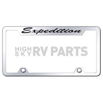 Automotive Gold License Plate Frame - Silver Stainless Steel - TFSXPDEC