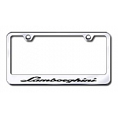 Automotive Gold License Plate Frame - Silver Stainless Steel - LFLAMEC