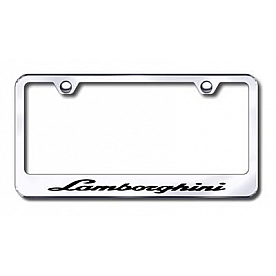 Automotive Gold License Plate Frame - Silver Stainless Steel - LFLAMEC