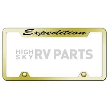 Automotive Gold License Plate Frame - Gold Stainless Steel - TFSXPDEG