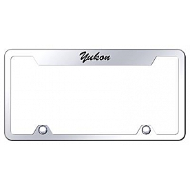 Automotive Gold License Plate Frame - Silver Stainless Steel - TFSYUKEC