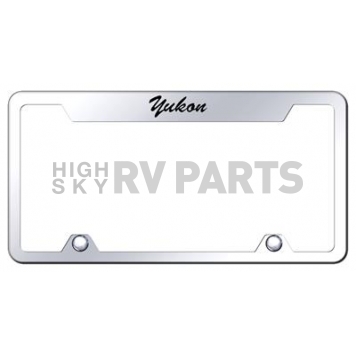Automotive Gold License Plate Frame - Silver Stainless Steel - TFSYUKEC