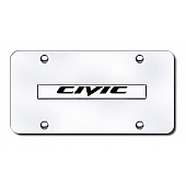Automotive Gold License Plate - Civic Stainless Steel - CIVNCC