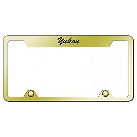 Automotive Gold License Plate Frame - Gold Stainless Steel - TFSYUKEG