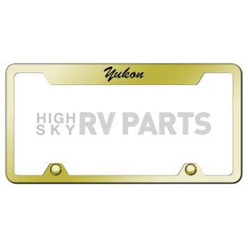 Automotive Gold License Plate Frame - Gold Stainless Steel - TFSYUKEG