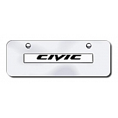 Automotive Gold License Plate - Civic Stainless Steel - CIVNCCM