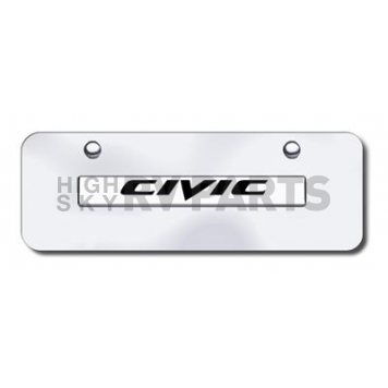 Automotive Gold License Plate - Civic Stainless Steel - CIVNCCM