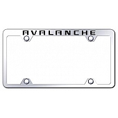 Automotive Gold License Plate Frame - Silver Stainless Steel - TFWAVLEC