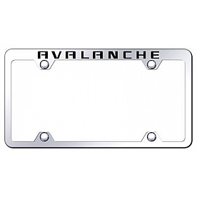 Automotive Gold License Plate Frame - Silver Stainless Steel - TFWAVLEC