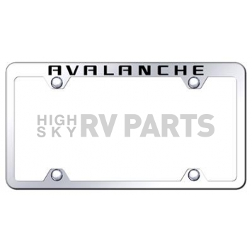 Automotive Gold License Plate Frame - Silver Stainless Steel - TFWAVLEC