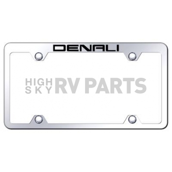 Automotive Gold License Plate Frame - Silver Stainless Steel - TFWDENEC