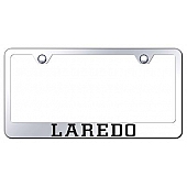 Automotive Gold License Plate Frame - Silver Stainless Steel - LFLAREC