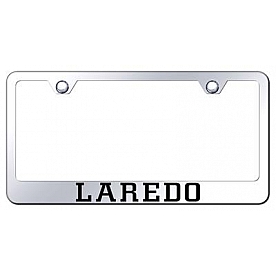 Automotive Gold License Plate Frame - Silver Stainless Steel - LFLAREC