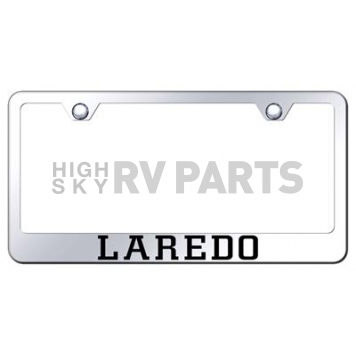 Automotive Gold License Plate Frame - Silver Stainless Steel - LFLAREC