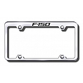 Automotive Gold License Plate Frame - Silver Stainless Steel - TFWF15EC