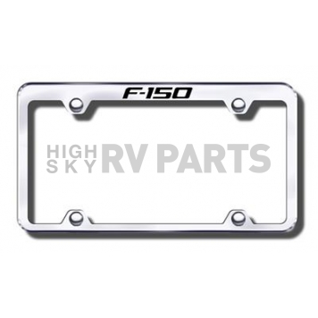 Automotive Gold License Plate Frame - Silver Stainless Steel - TFWF15EC