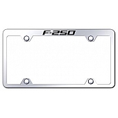 Automotive Gold License Plate Frame - Silver Stainless Steel - TFWF25EC
