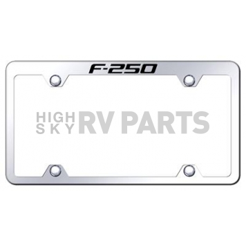 Automotive Gold License Plate Frame - Silver Stainless Steel - TFWF25EC
