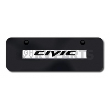 Automotive Gold License Plate - Civic Stainless Steel - CIVNGCM