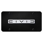 Automotive Gold License Plate - Civic Stainless Steel - CIVCNCB