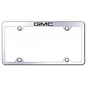 Automotive Gold License Plate Frame - Silver Stainless Steel - TFWGMCEC