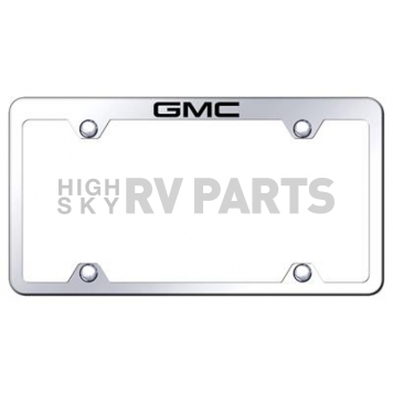 Automotive Gold License Plate Frame - Silver Stainless Steel - TFWGMCEC
