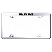 Automotive Gold License Plate Frame - Silver Stainless Steel - TFWRAMEC