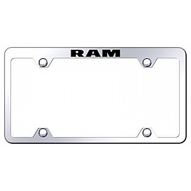 Automotive Gold License Plate Frame - Silver Stainless Steel - TFWRAMEC