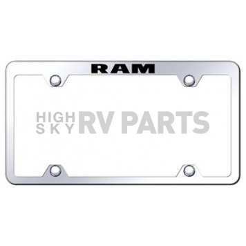Automotive Gold License Plate Frame - Silver Stainless Steel - TFWRAMEC