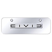 Automotive Gold License Plate - Civic (Reversed C) Stainless Steel - CIVCNCCM