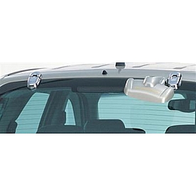 Putco Rear Window Hinge Cover - ABS Plastic Silver Chrome Plated Set Of 2 - 408212