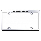 Automotive Gold License Plate Frame - Silver Stainless Steel - TFWRNGEC