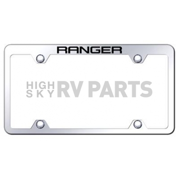 Automotive Gold License Plate Frame - Silver Stainless Steel - TFWRNGEC