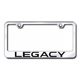 Automotive Gold License Plate Frame - Silver Stainless Steel - LFLGYEC