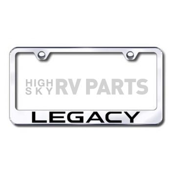 Automotive Gold License Plate Frame - Silver Stainless Steel - LFLGYEC