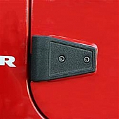 Rugged Ridge Hood Hinge Cover - Steel Textured Black Powder Coated - 1120204