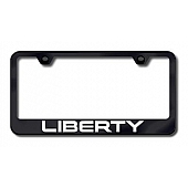 Automotive Gold License Plate Frame - Black Stainless Steel - LFLIBEB