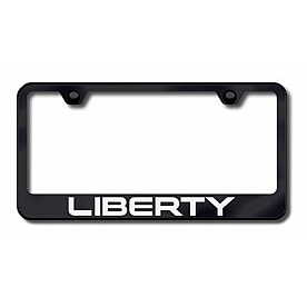 Automotive Gold License Plate Frame - Black Stainless Steel - LFLIBEB