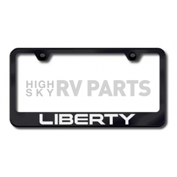 Automotive Gold License Plate Frame - Black Stainless Steel - LFLIBEB