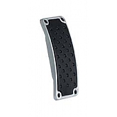 Lokar Performance Accelerator Pedal Pad - Aluminum Silver/ Black - MCPP4