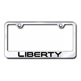 Automotive Gold License Plate Frame - Silver Stainless Steel - LFLIBEC