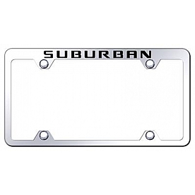 Automotive Gold License Plate Frame - Silver Stainless Steel - TFWSRBEC