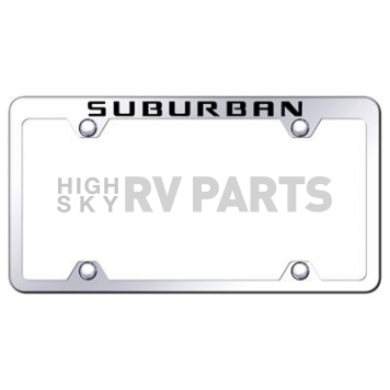 Automotive Gold License Plate Frame - Silver Stainless Steel - TFWSRBEC