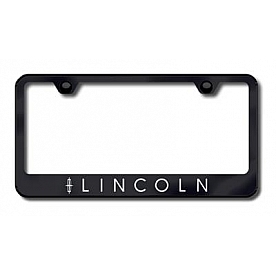 Automotive Gold License Plate Frame - Black Stainless Steel - LFLINEB