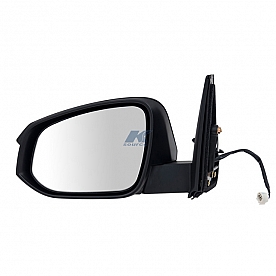K-Source Exterior Mirror Electric OEM Black Single - 70166T