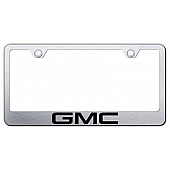 Automotive Gold License Plate Frame - Silver Stainless Steel - LFGMCES